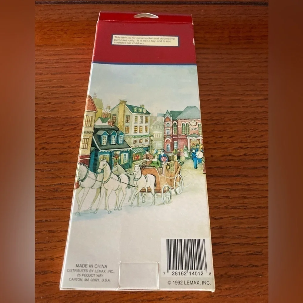 Vintage Lemax Street Lamps With Wreaths Village Collection Set Of 4 In Box 14012